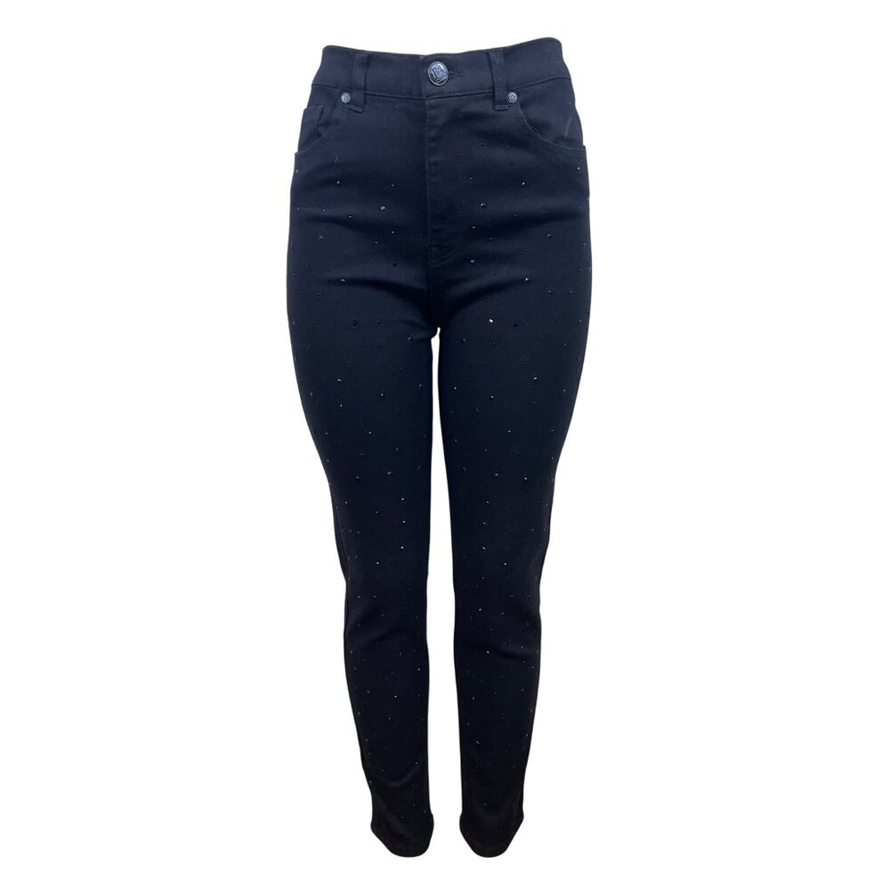 DG2 Women’s Black Stretch Skinny Jeans Studded Detailing Size 6